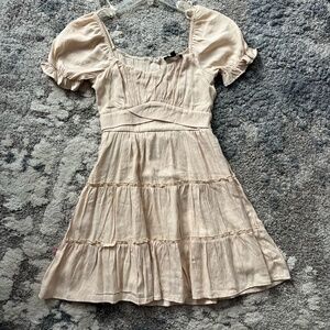 Tan mini dress